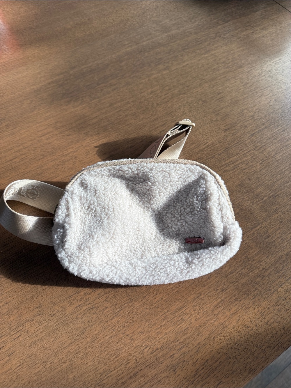 Lole Cream Sherpa Crossbody Belt Bag